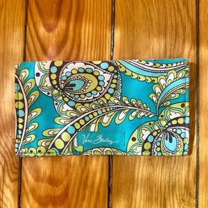 Vera Bradley Peacock Pattern Teal Paisley Checkbook holder or Wallet